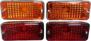 EURO MARKER LIGHT SET, RED/AMBER ,4 PC