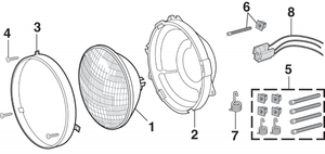 HEADLIGHT BULB ADJUSTER SPRING, '69-'72